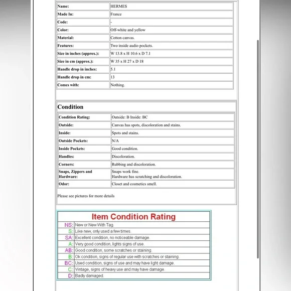 Hermes Yellow and Cream Tote Bag - Picture 15 of 15